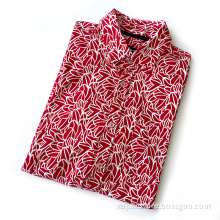 Color Printed Mens Floral Short Sleeve Shirts